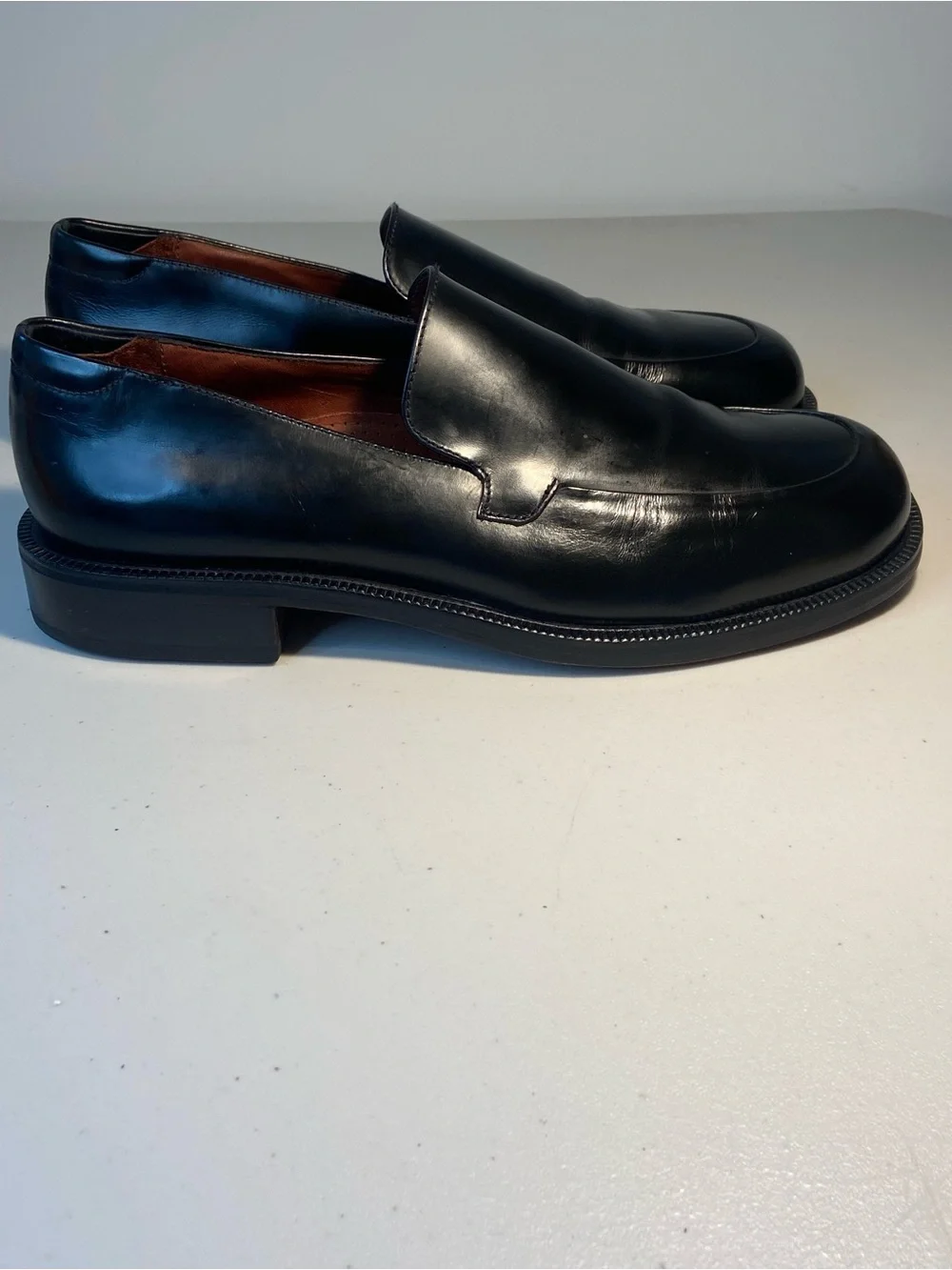 Cole Haan Classic Black Leather Slip-On Loafers - Men SZ 9.5